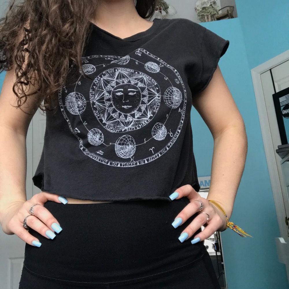 Dark grey crop top